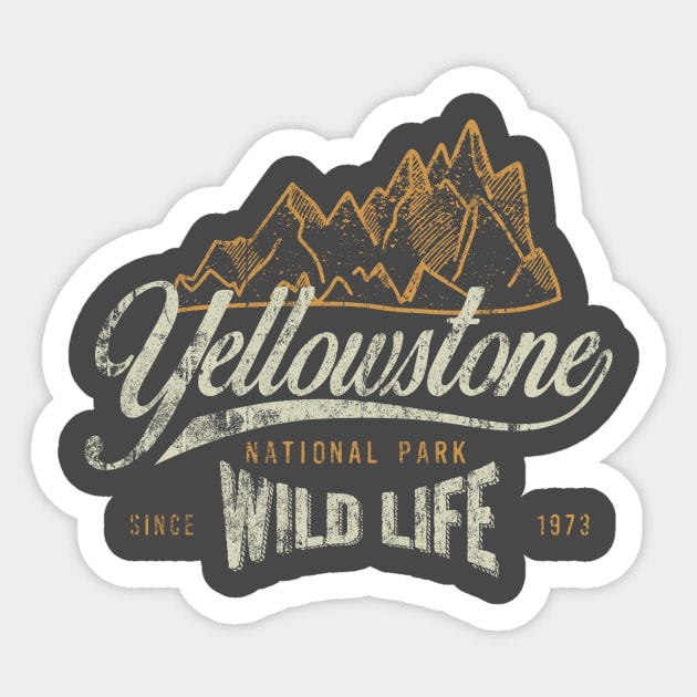 Yellowstone National Park Sticker by Sacrilence